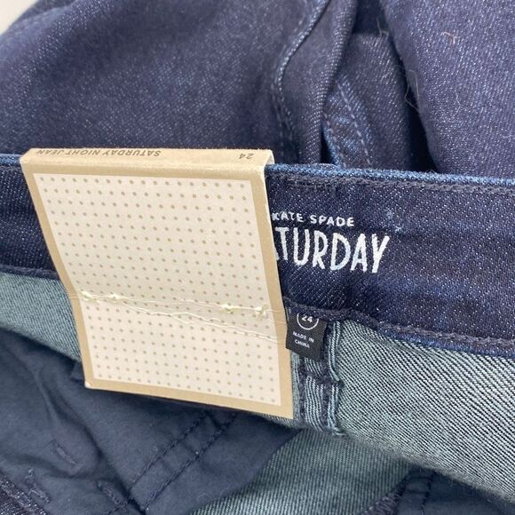 Kate Spade Saturday Night Slim Stretch Dark Wash Ankle Jeans 24 - Picture 9 of 13